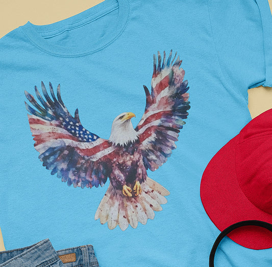 PATRIOTIC AMERICAN EAGLE (1 TRANSFER AVAILABLE FOR PRESSING)