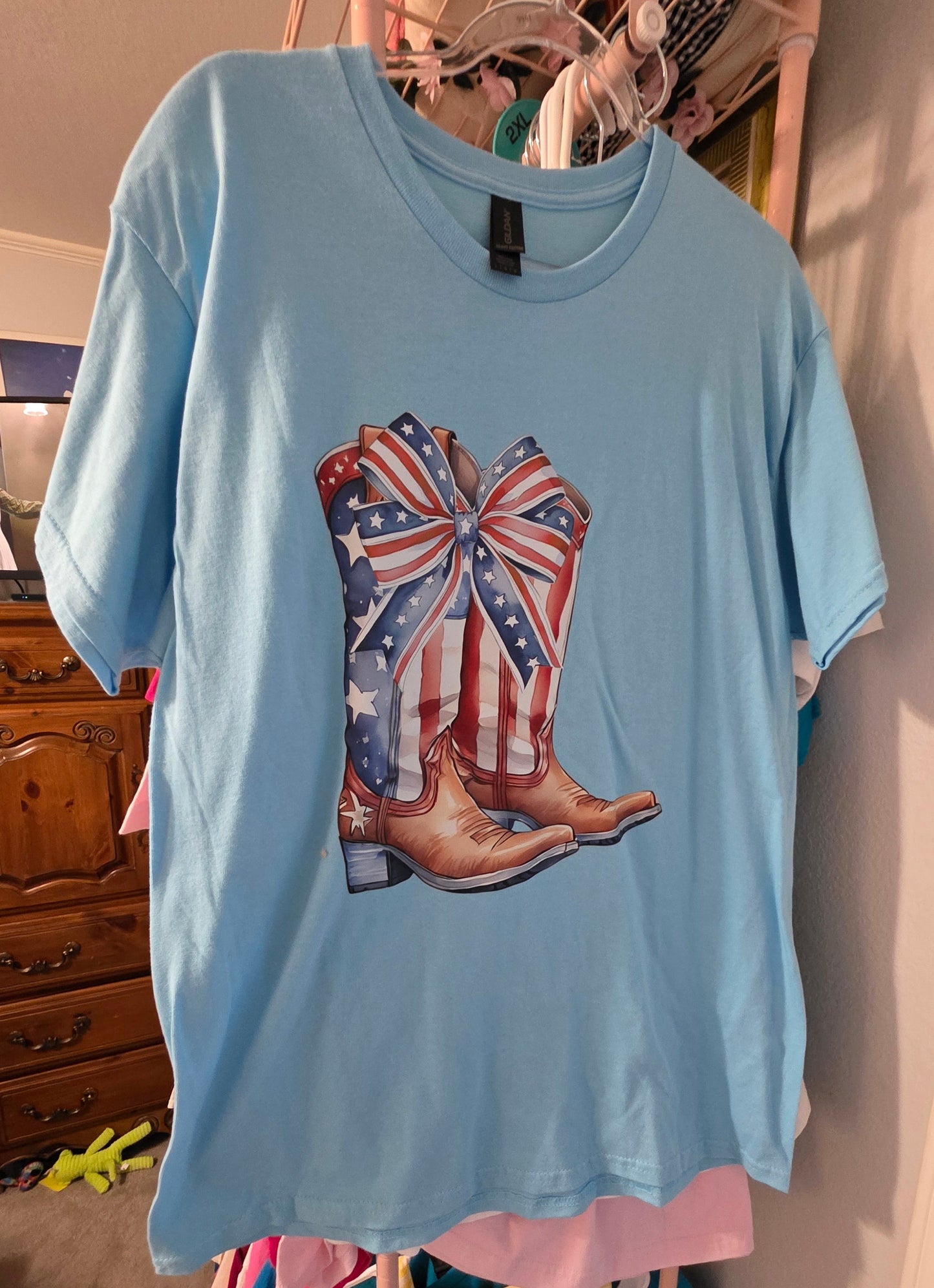 Patriotic Boots and Bow