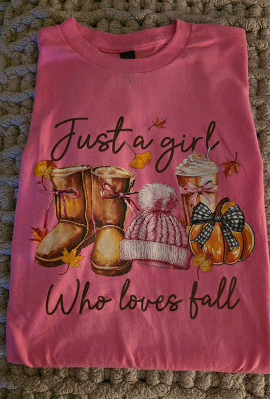Just A Girl Who Loves Fall Tee