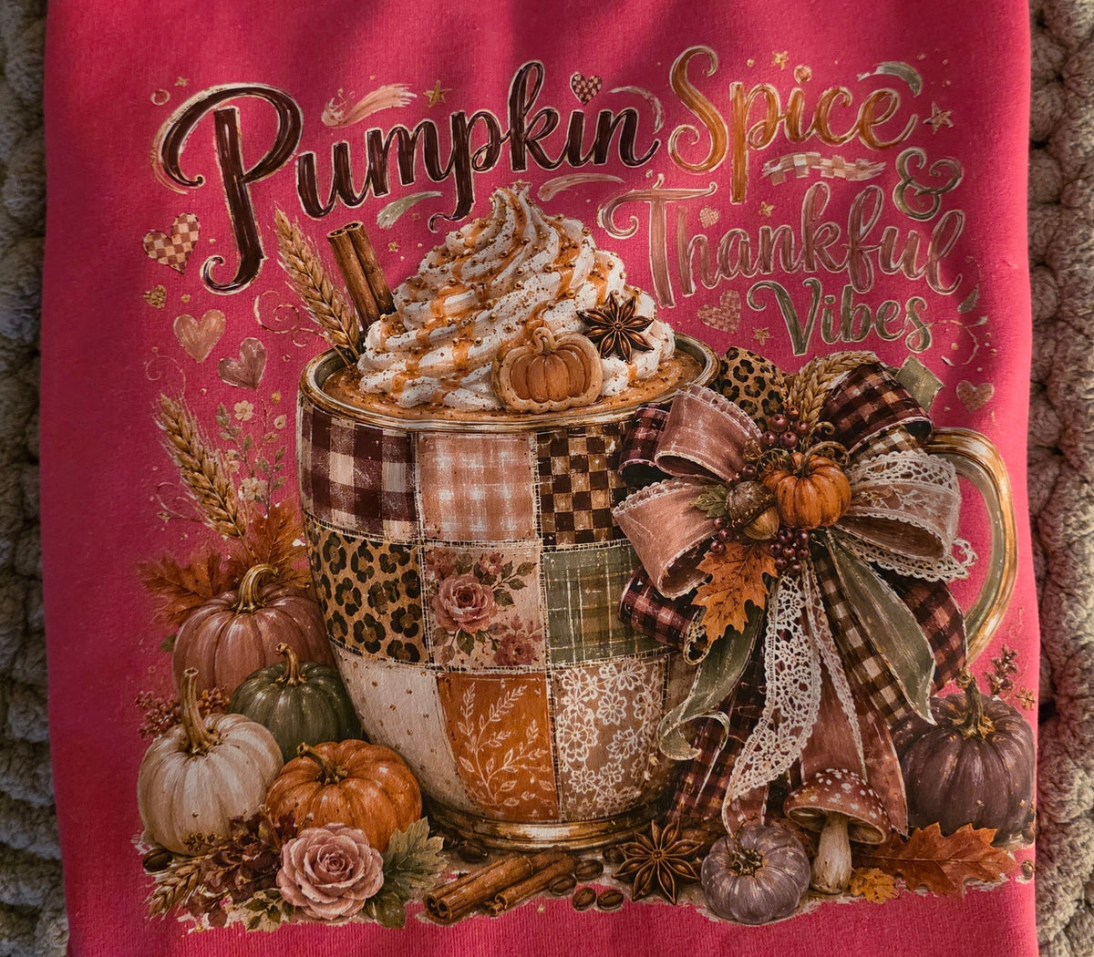 Pumpkin Spice Thankful Vibes Crewneck